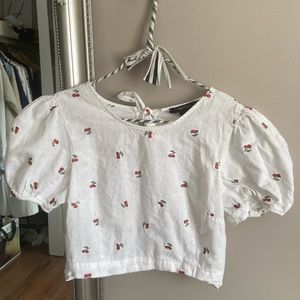 Forever 21 cherry crop top